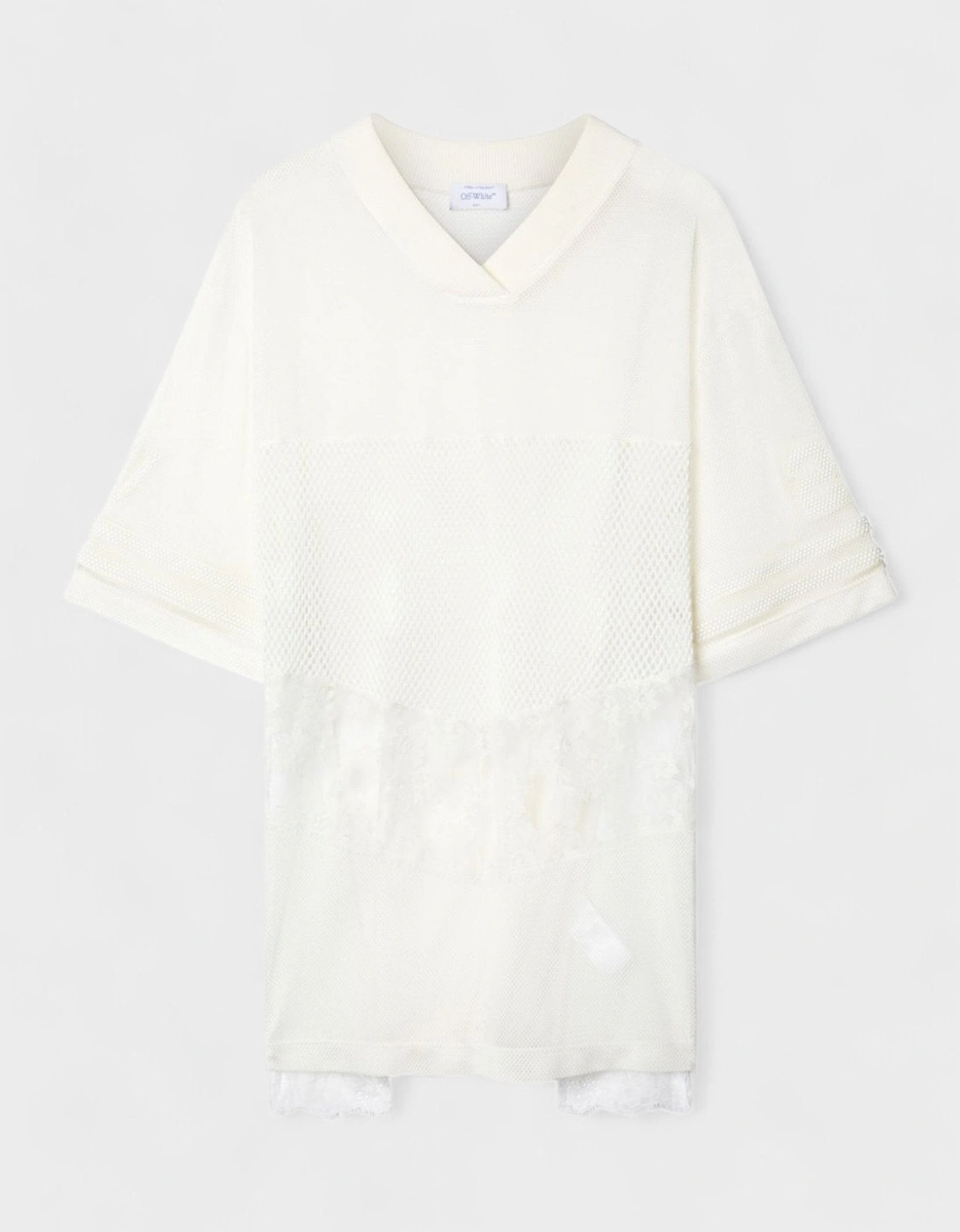 Lace & Mesh Sport Top White, 6 of 5