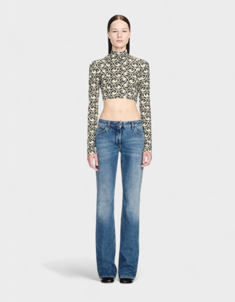 Moon Sec Skin Turtle Crop Top Yellow Black