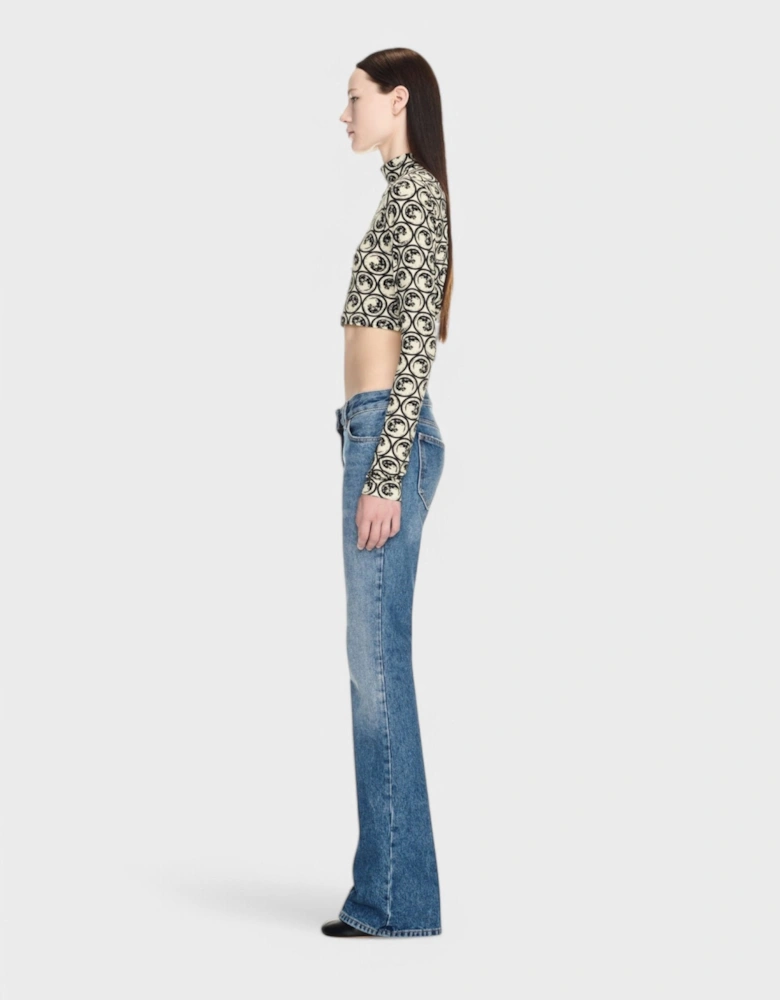Moon Sec Skin Turtle Crop Top Yellow Black