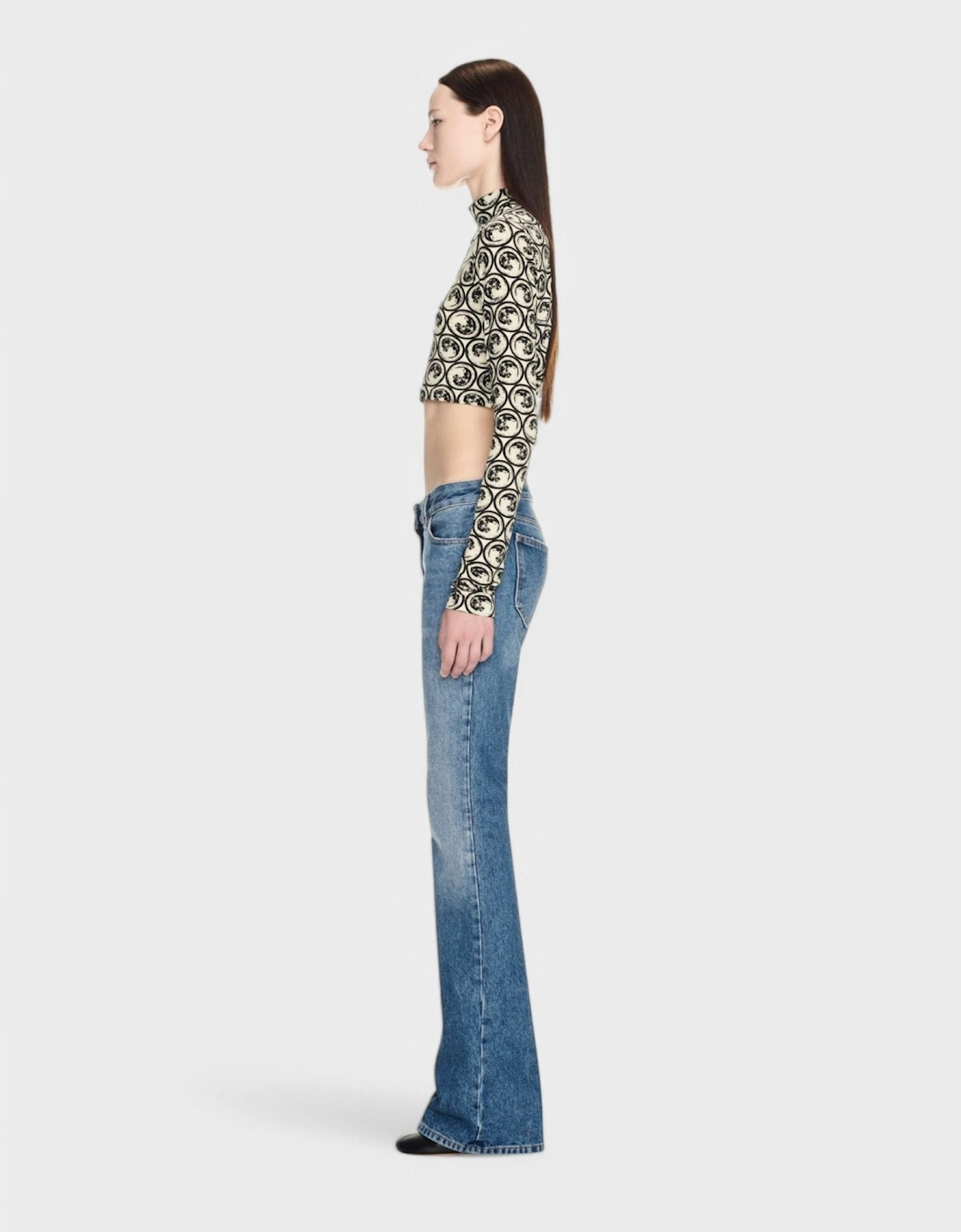 Moon Sec Skin Turtle Crop Top Yellow Black