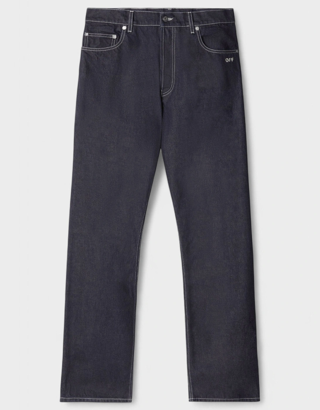 Off Embroidered Loose Jeans Blue, 5 of 4