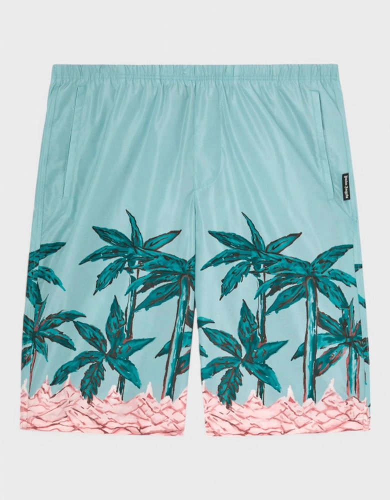Palms Row Long Swimshorts 'Light Blue'