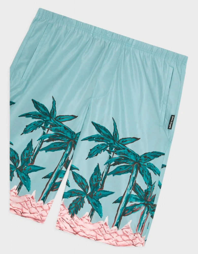 Palms Row Long Swimshorts 'Light Blue'