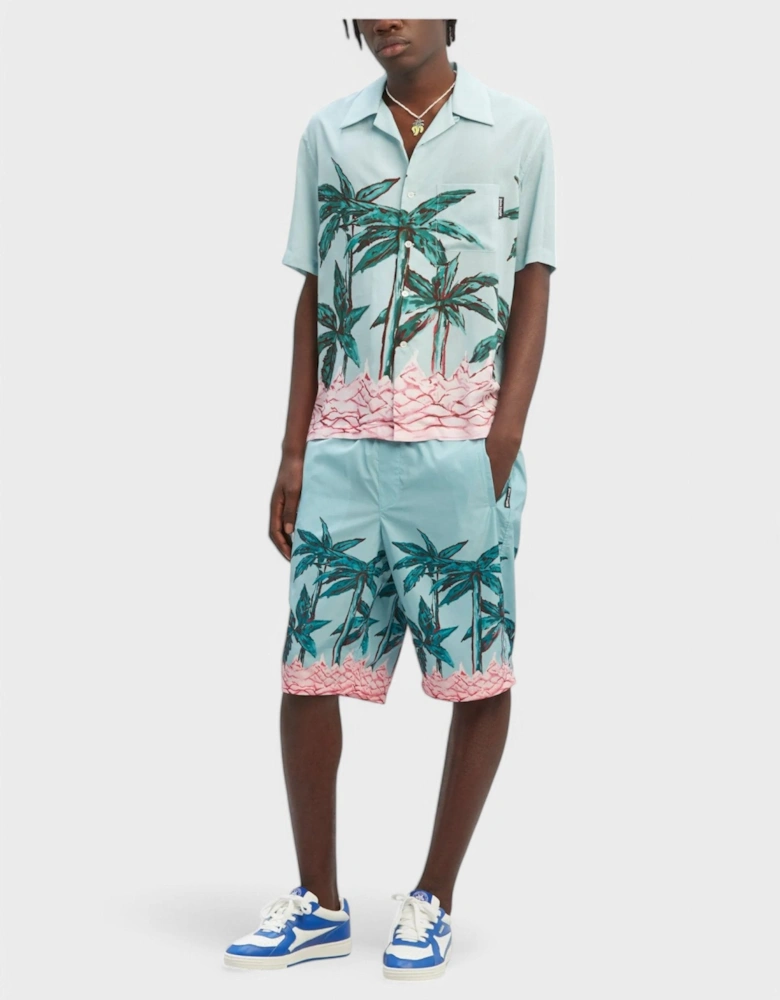 Palms Row Long Swimshorts 'Light Blue'