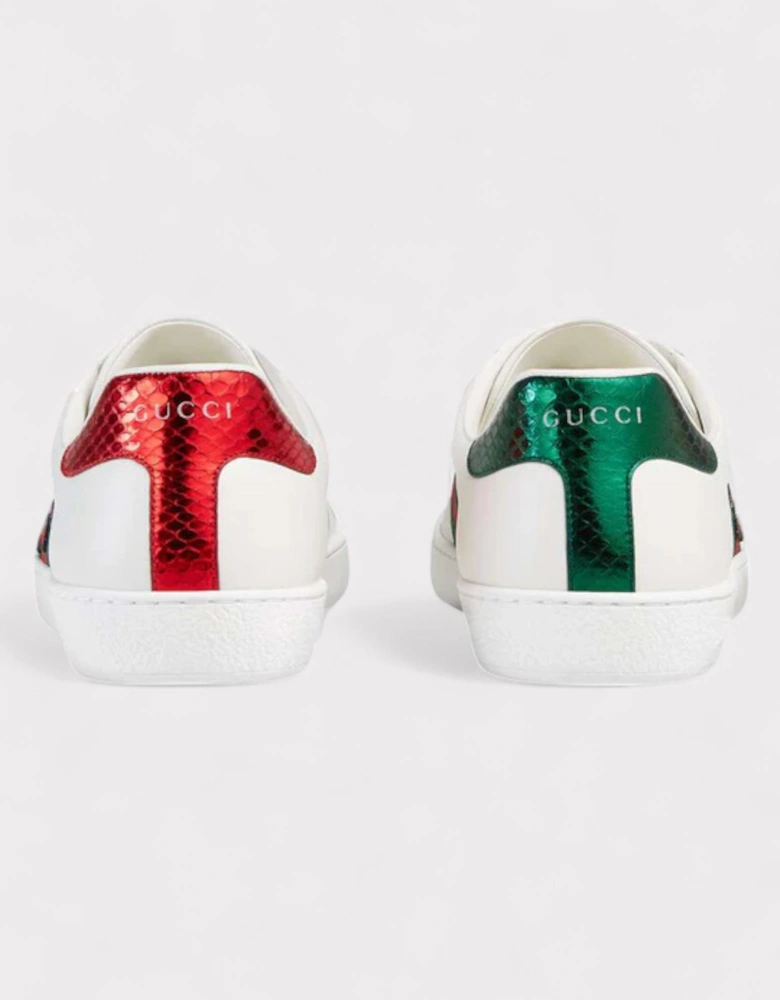 Ace Embroidered Snake White
