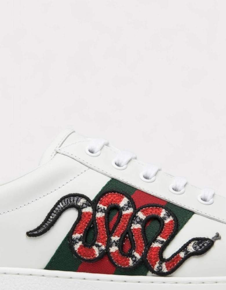 Ace Embroidered Snake White