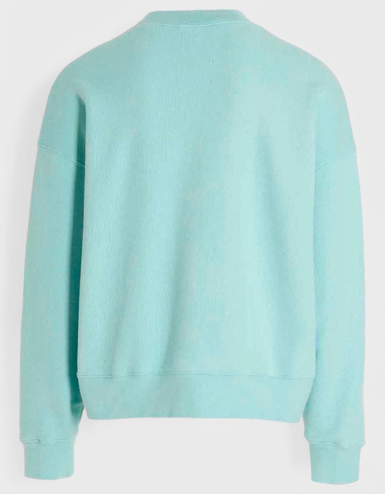 Shark Crewneck Sweater Light Blue/White