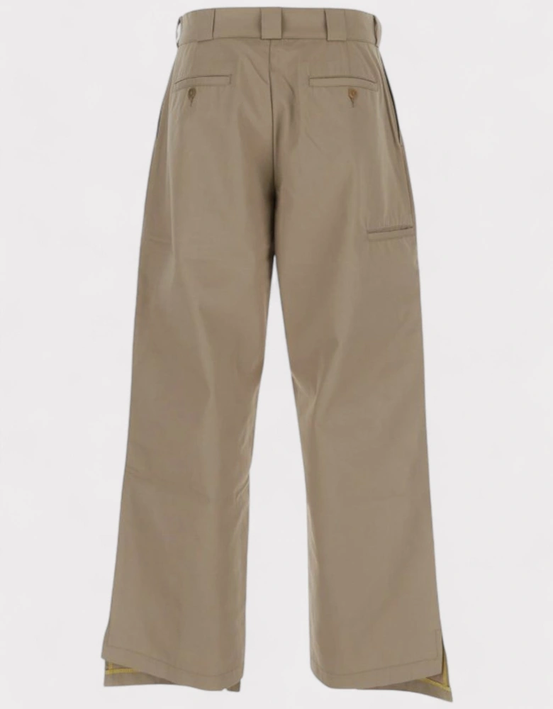 Reversed Waistband Chino Pant Beige