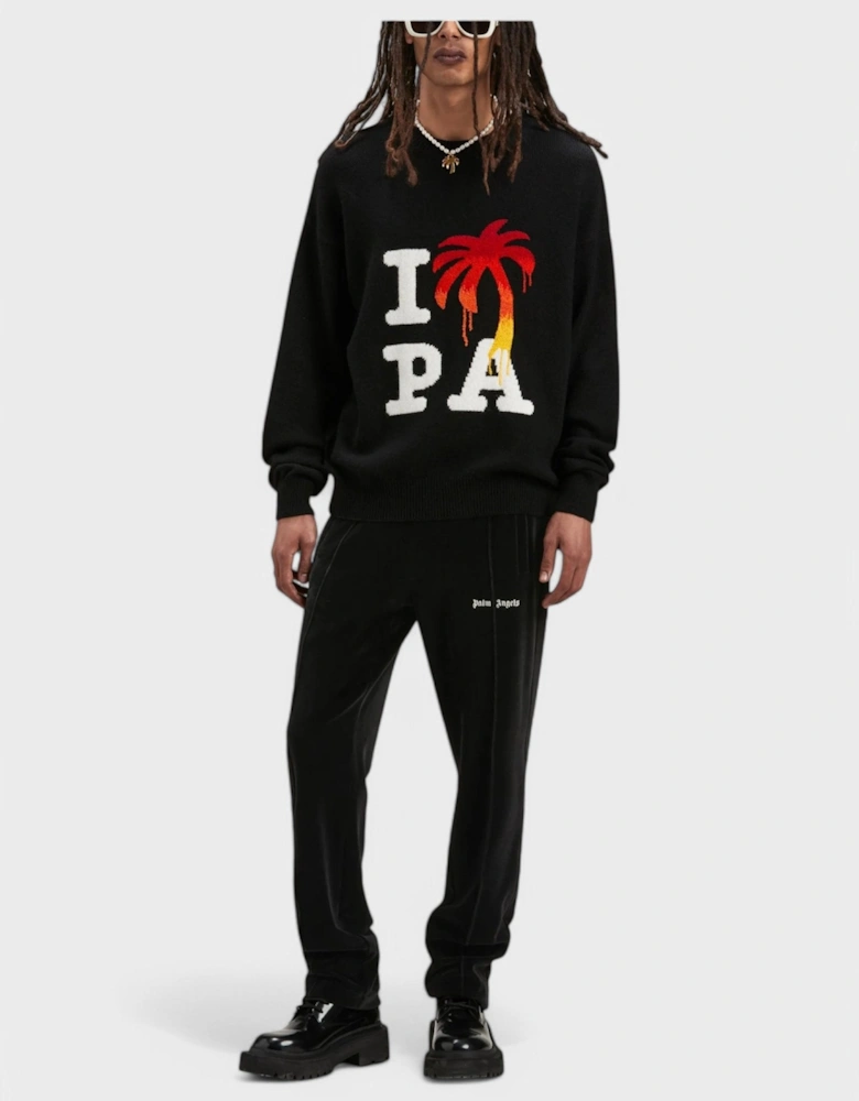Velvet Track Pants 'Black/White'