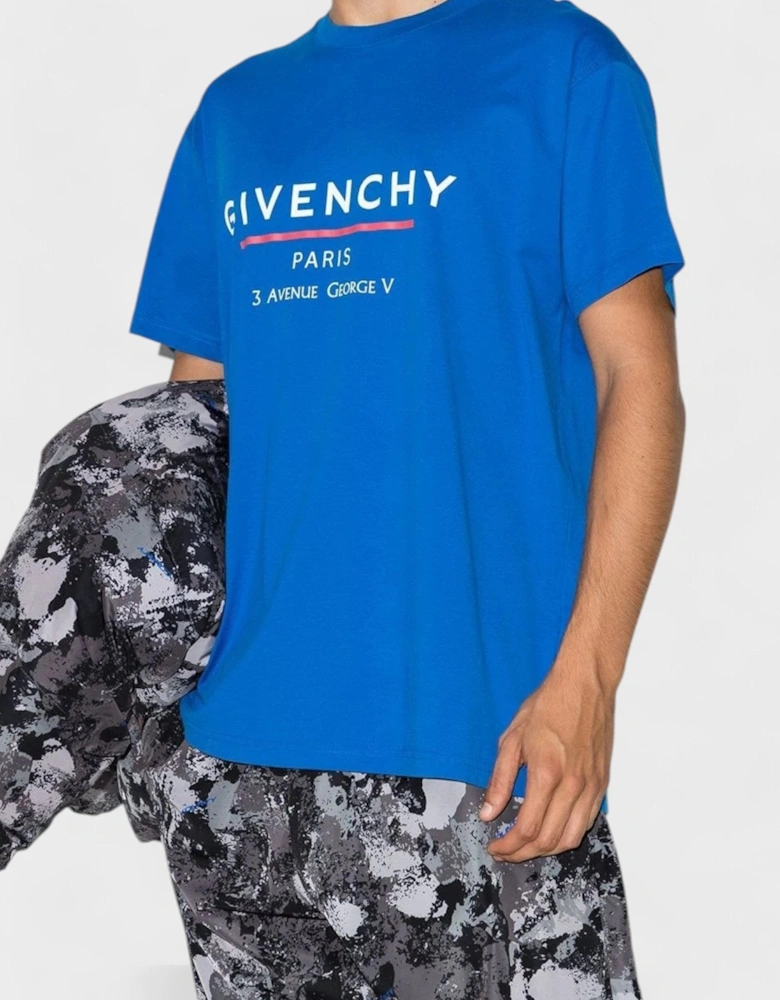 Oversized T-Shirt Address Ocean Blue