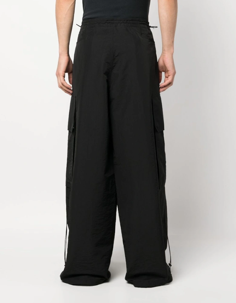 Monogram Parachute Pants Black