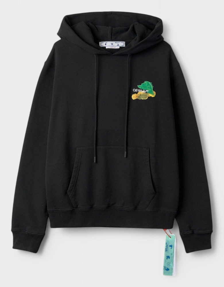 Brush Arrows Slim Skate Hoodie Black/Multi
