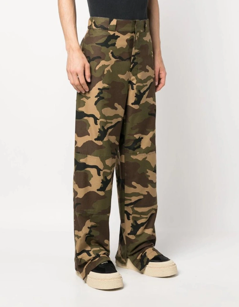Sartorial Waistband Camo Workpants Green