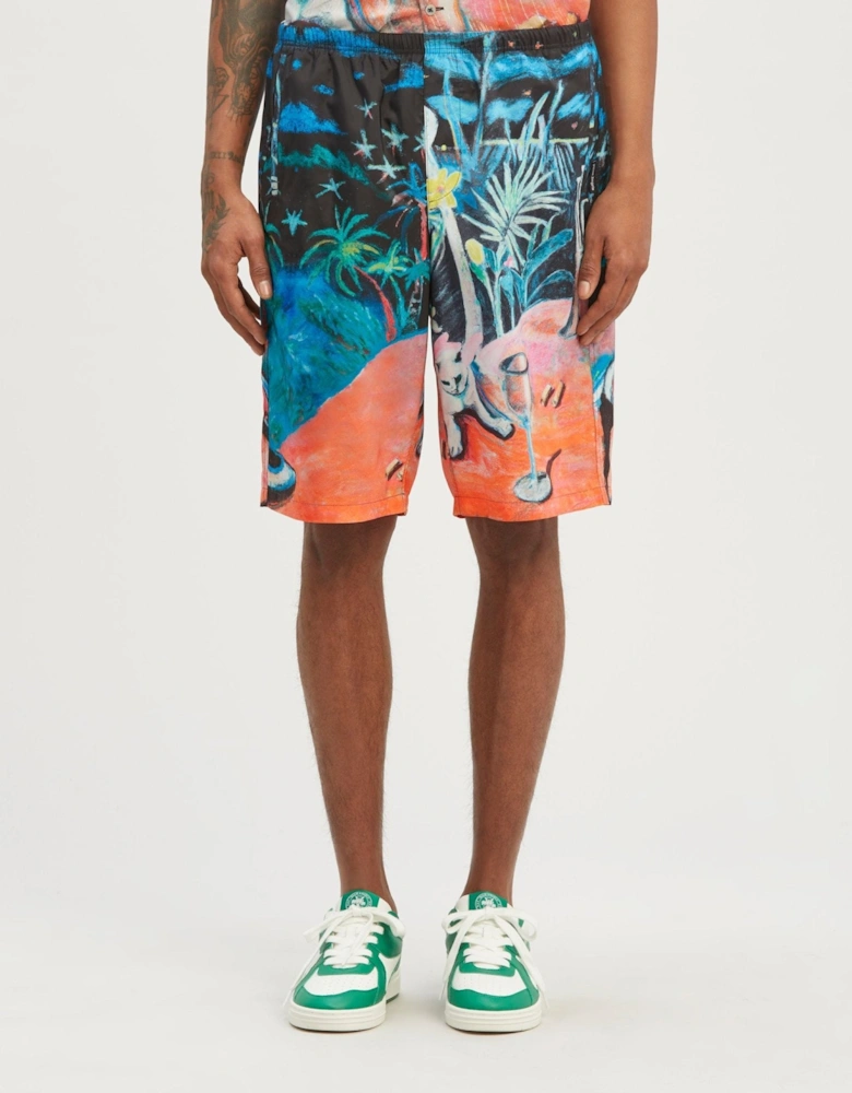 Oil On Canvas Long Swimshorts Multi