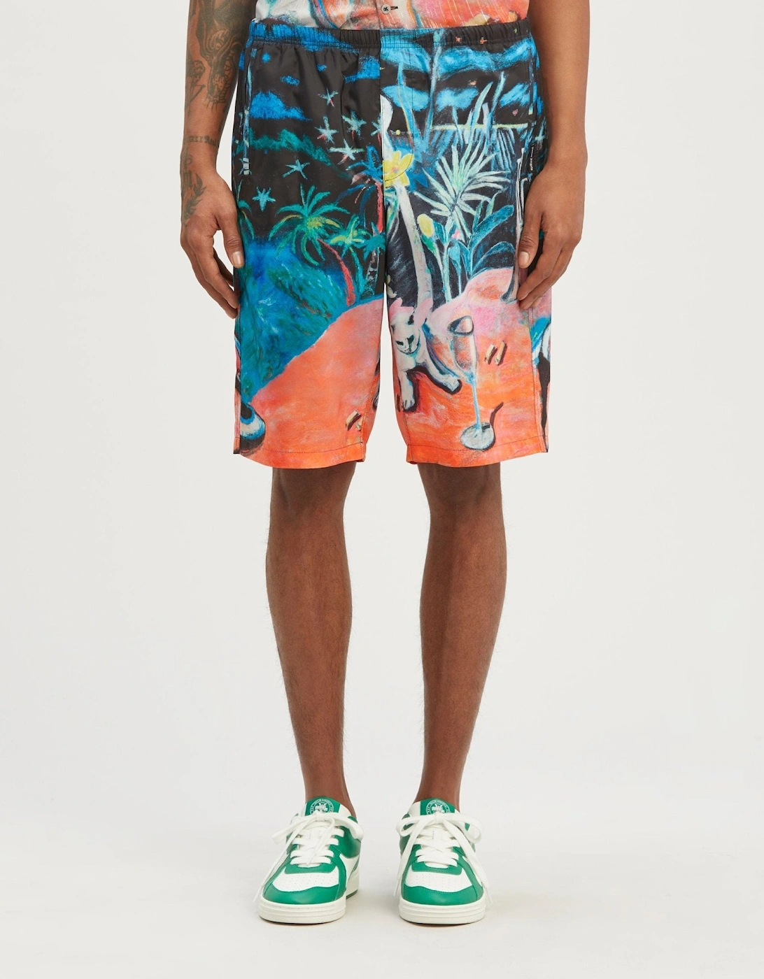 Oil On Canvas Long Swimshorts Multi