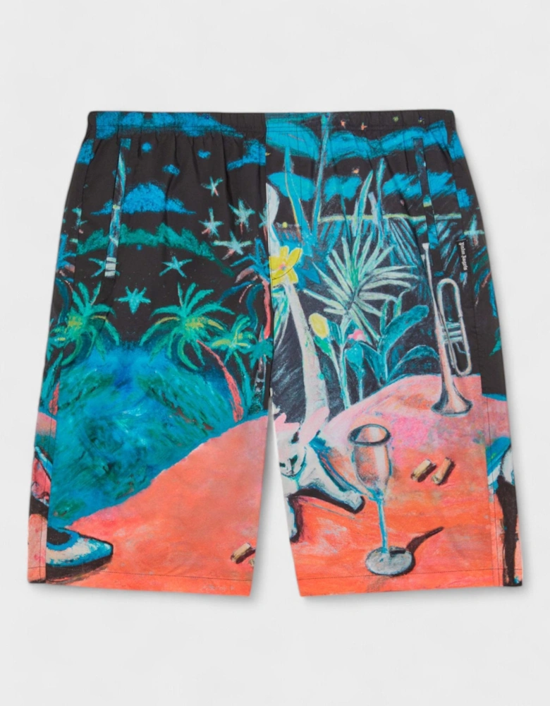 Oil On Canvas Long Swimshorts Multi