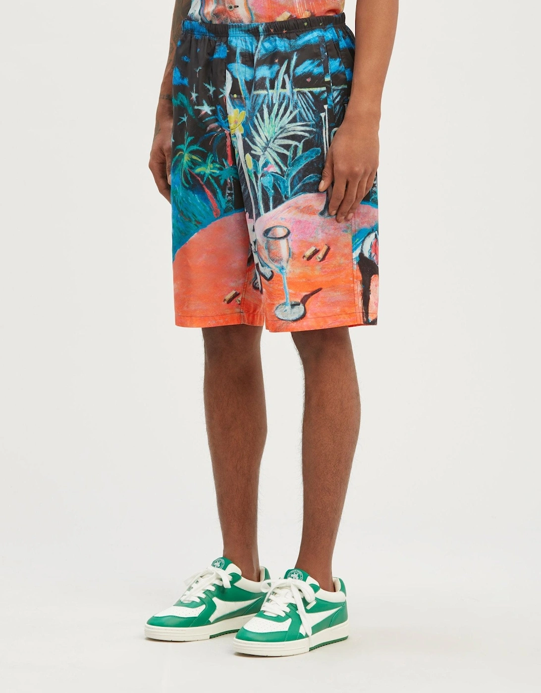 Oil On Canvas Long Swimshorts Multi