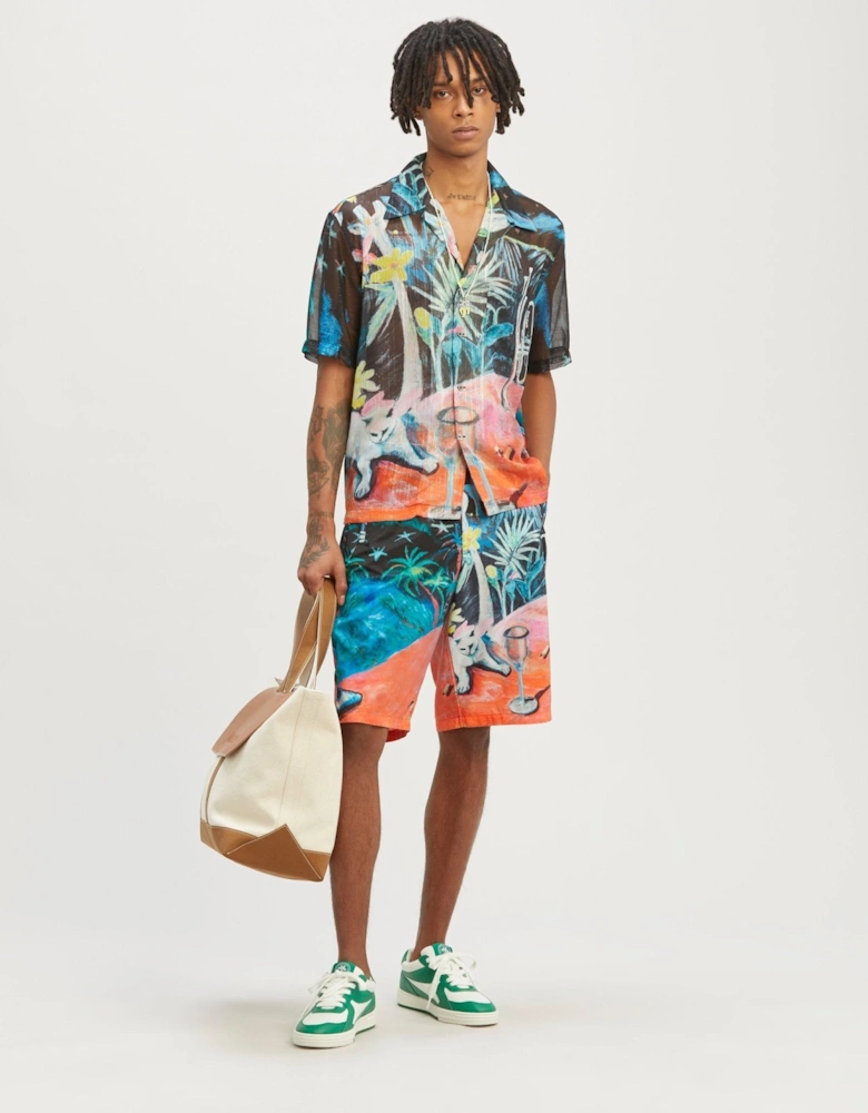Oil On Canvas Long Swimshorts Multi