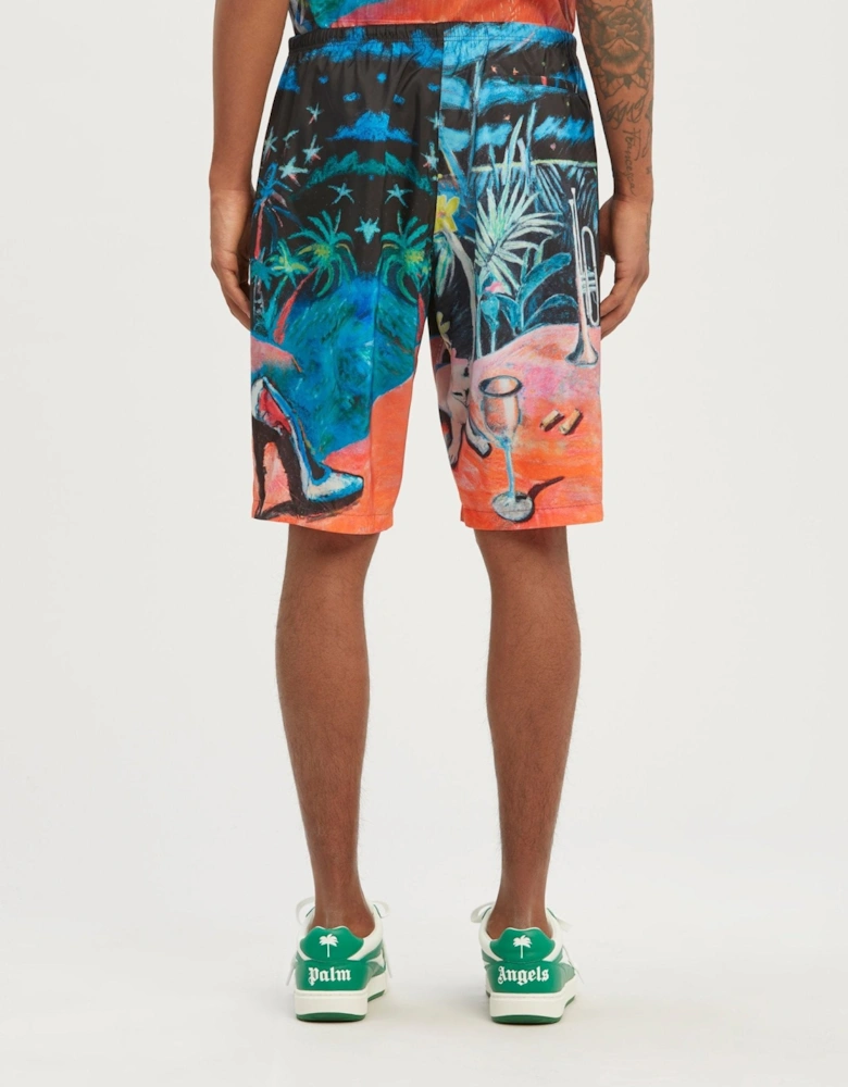 Oil On Canvas Long Swimshorts Multi