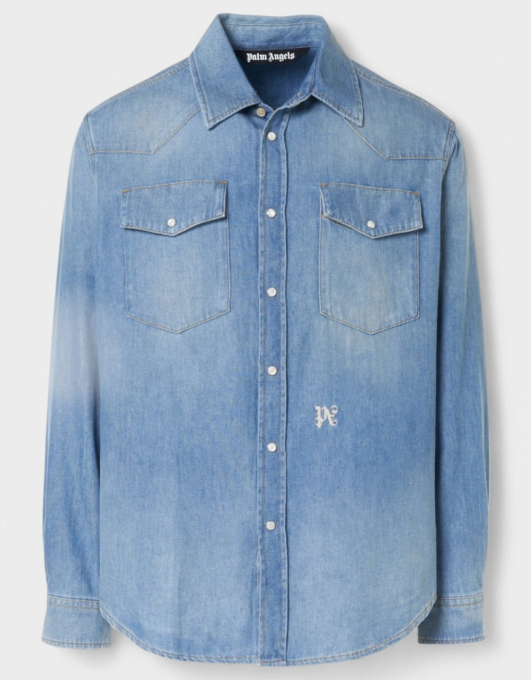 Pa Monogram Denim Shirt Light Blue, 4 of 3
