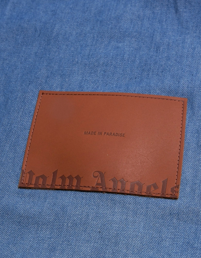 Pa Monogram Denim Shirt Light Blue