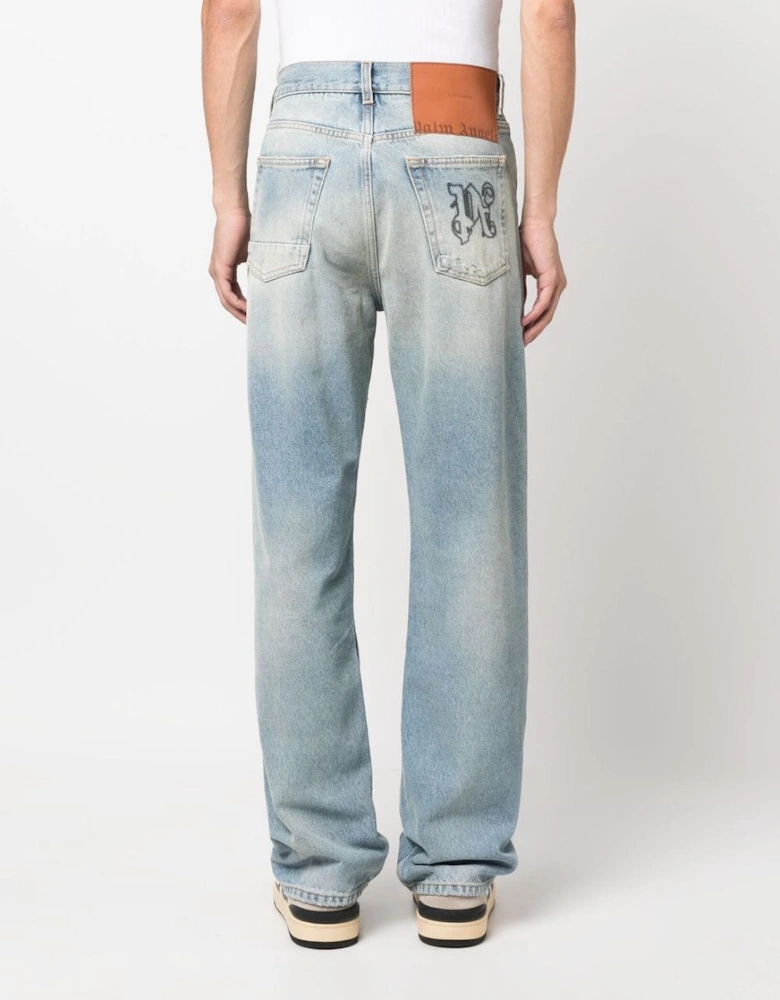 Pa Monogram Loose Denin Light Blue