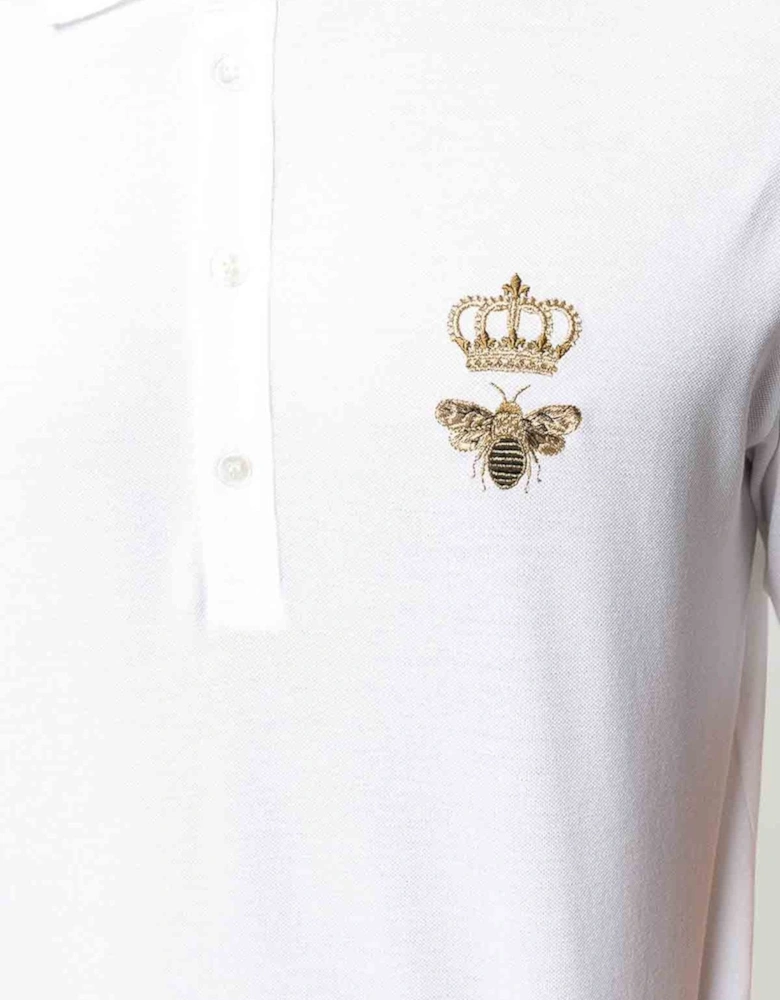 Embroidered Polo Shirt White