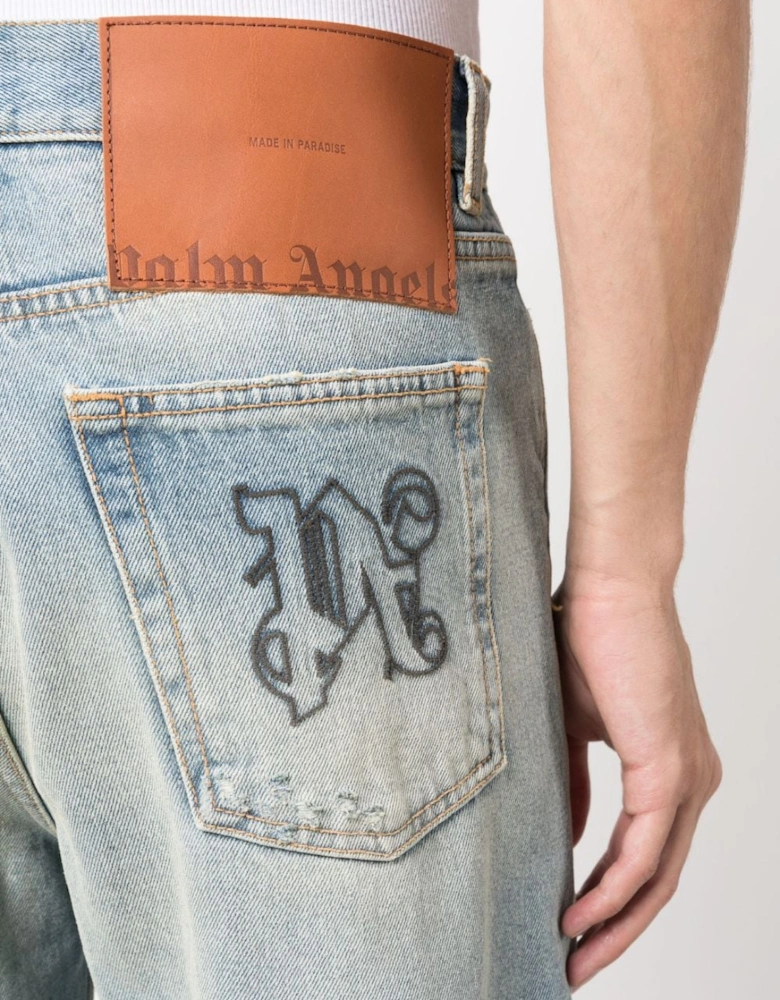 Pa Monogram Loose Denin Light Blue