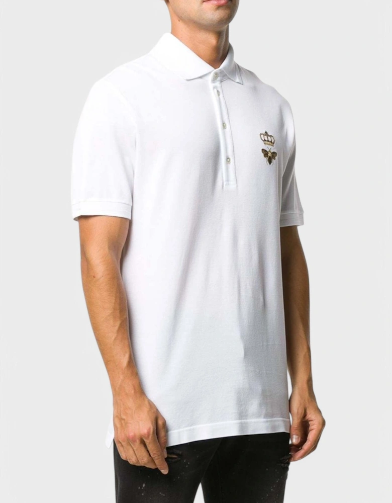 Embroidered Polo Shirt White