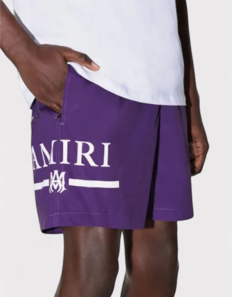 MA Bar Logo Swim Trunks Purple