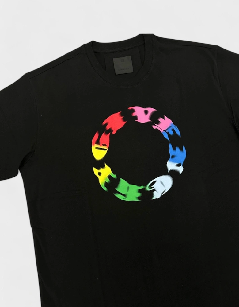 Oversized Fit Circle T-Shirt Black
