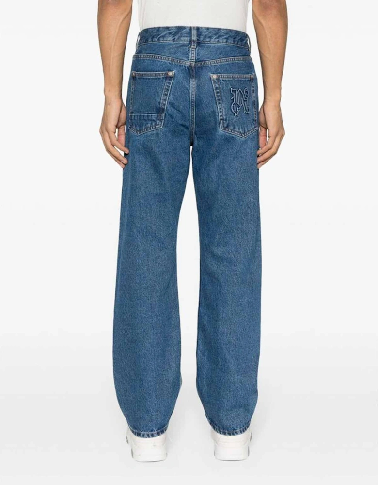Monogram Workwear Denim Jeans Blue