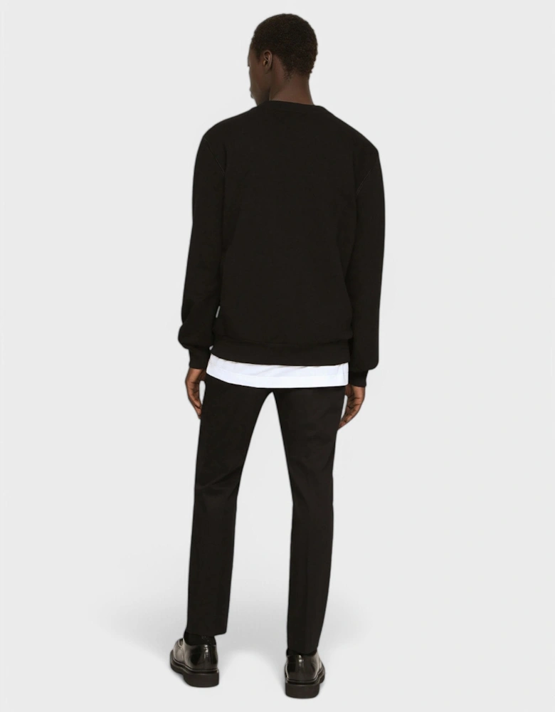Jersey Sweatshirt DG Embroidery Black