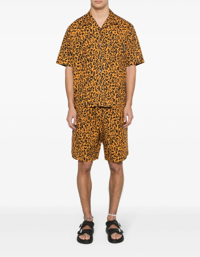 Cheetah Bowling Shirt Orange