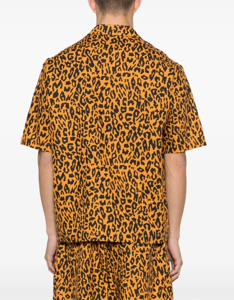 Cheetah Bowling Shirt Orange