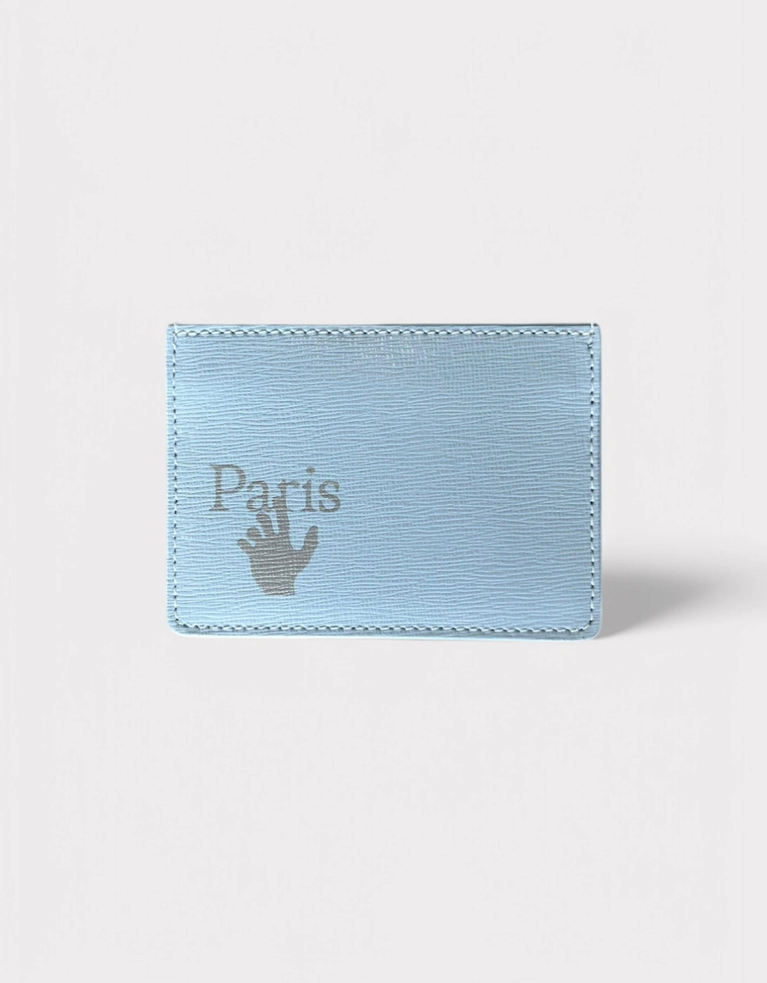 Paris Quote Card Holder Light Blue, 6 of 5