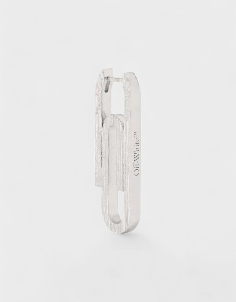 Textured Paperclip Mono Earring