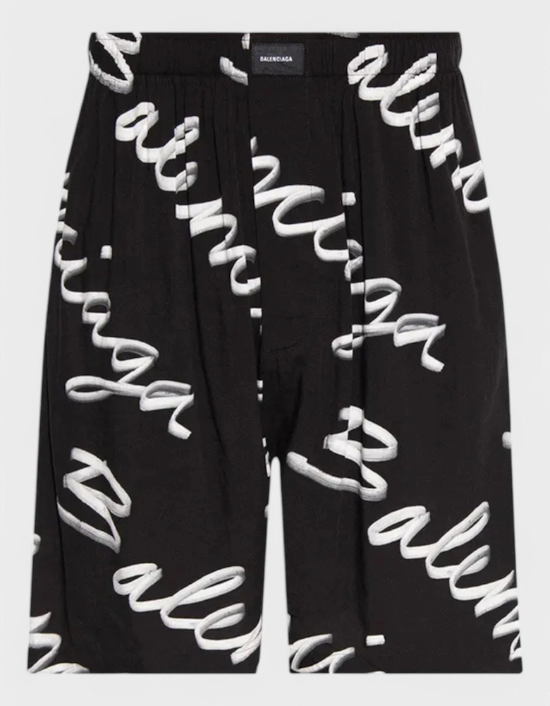 Pyjama Shorts 'Black/White'