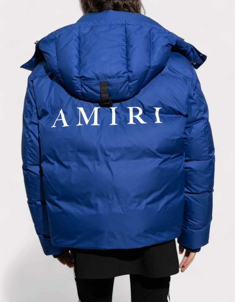 Hooded Down Puffer Jacket Blue