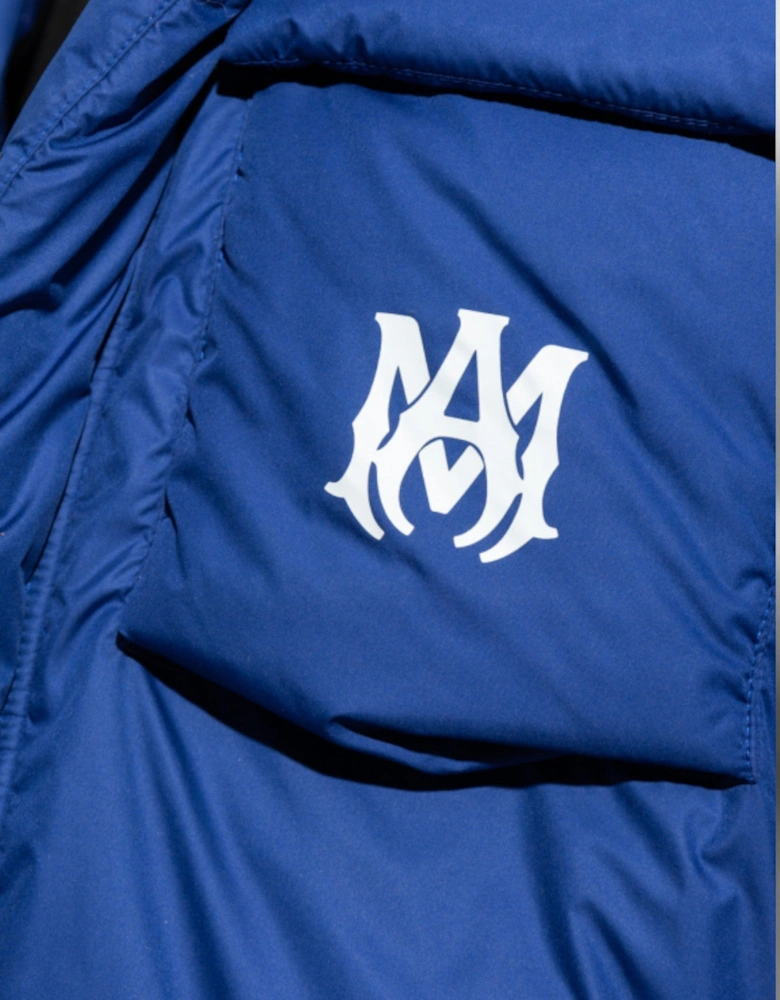 Hooded Down Puffer Jacket Blue
