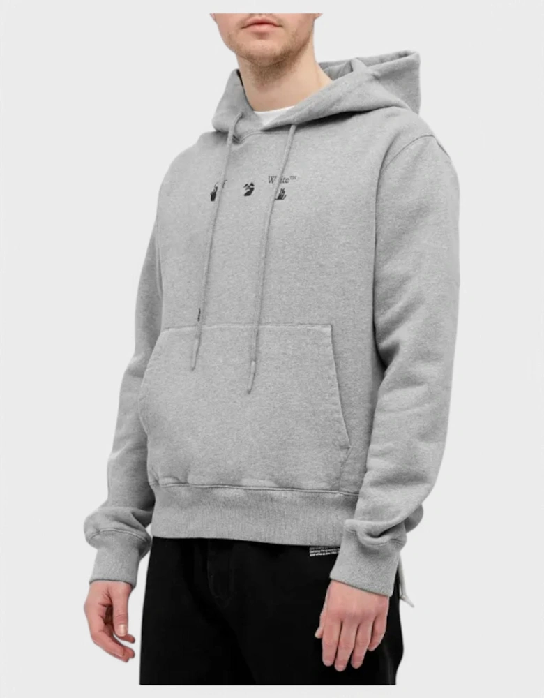 Black Marker Slim Hoodie 'Melange Grey'