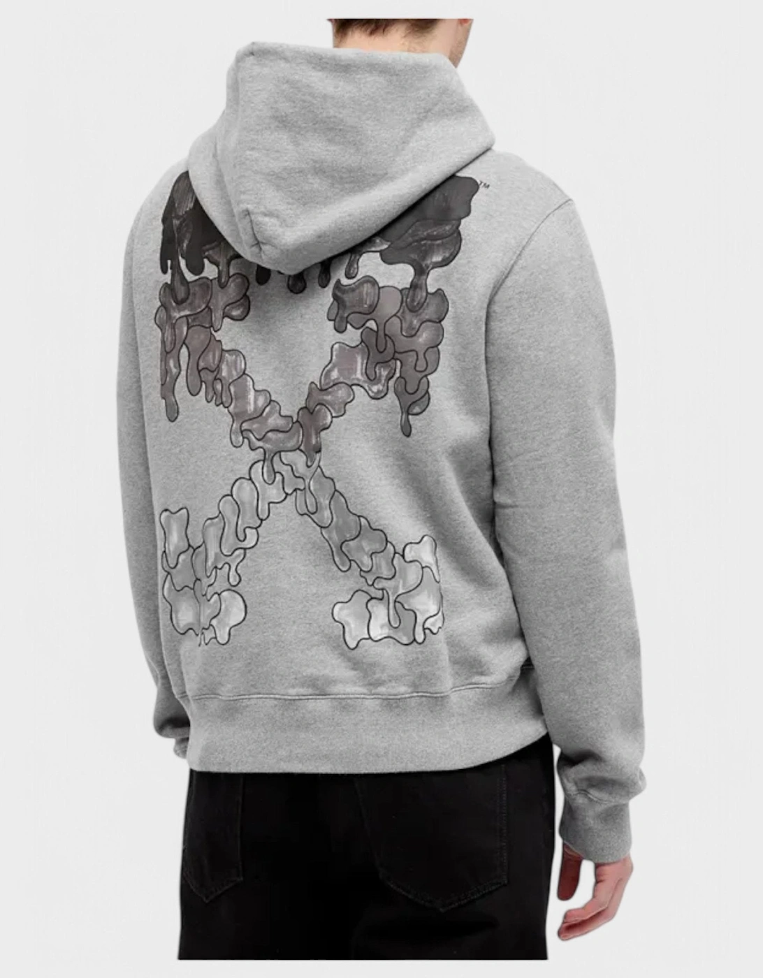 Black Marker Slim Hoodie 'Melange Grey'