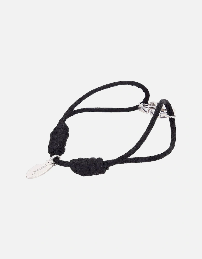 Arrow Chord Bracelet Silver Black