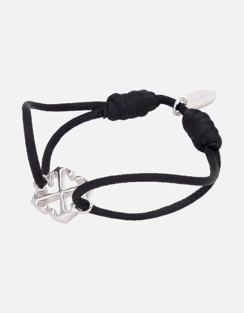 Arrow Chord Bracelet Silver Black
