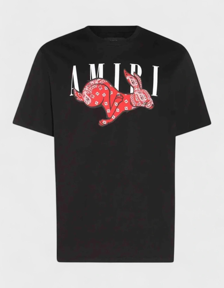 CNY Bandana Rabbit Logo Tee Black