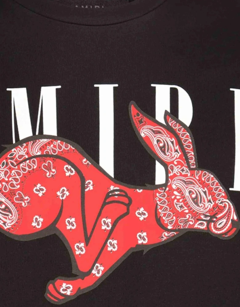 CNY Bandana Rabbit Logo Tee Black