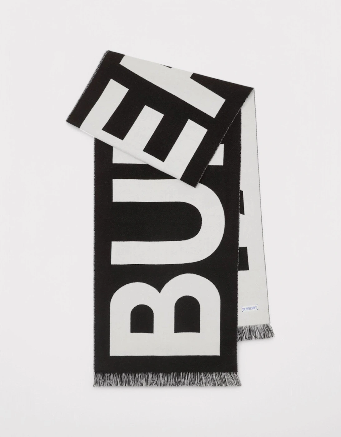 Logo Wool Scarf Black, 3 of 2