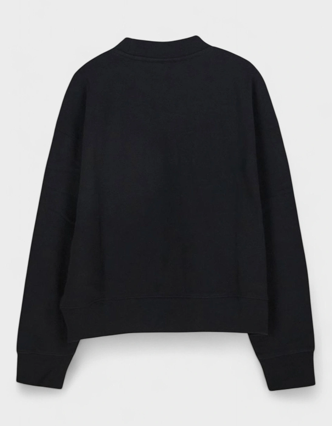 Boys Classic Curved Logo Crewneck Black