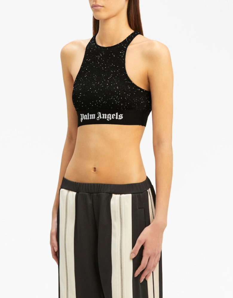 Knitted Logo Top Black
