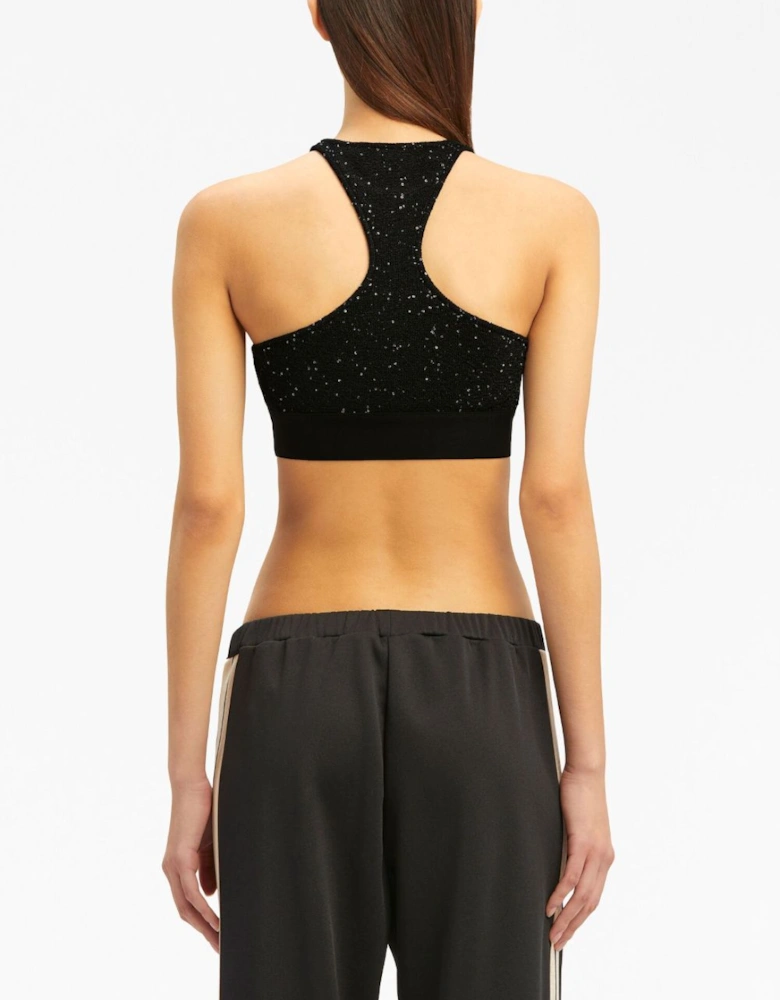 Knitted Logo Top Black